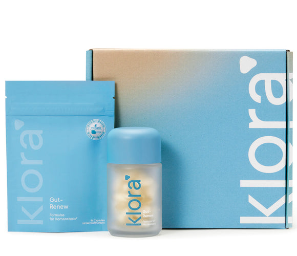 Klora Gut-Renew prebiotic and postbiotic gut health formula refill pack